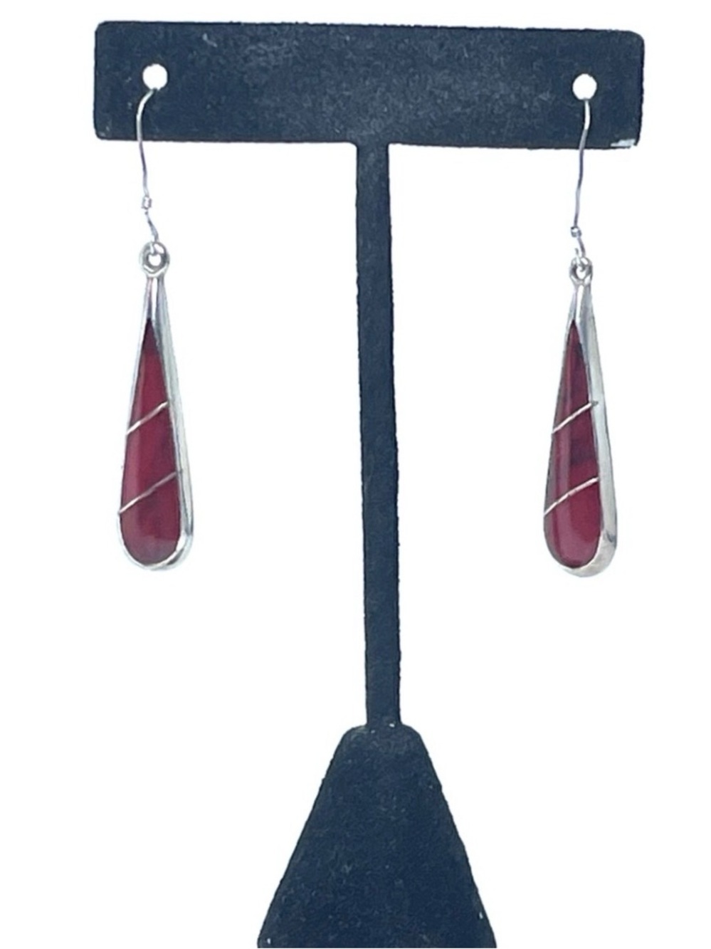 Estate Sterling Taxco Panel Necklace and Jasper Earrings - Picture 4 of 13